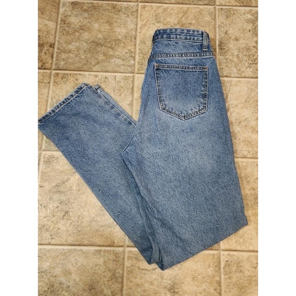 Pretty Little Things Jeans Denim UK8 EU36 High Waisted Distressed EUC - Picture 5 of 9